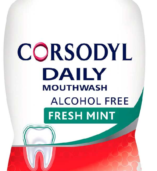 Corsodyl Mouthwash Mint Alcohol Free
