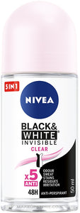 Nivea Deodorant Black & White Roll On Power 50ml