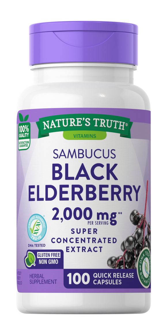 Nature's Truth Black Elderberry 2000mg Tabs 100's