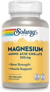 Magnesium Amino Acid Chelate 200mg 100's (Solaray)