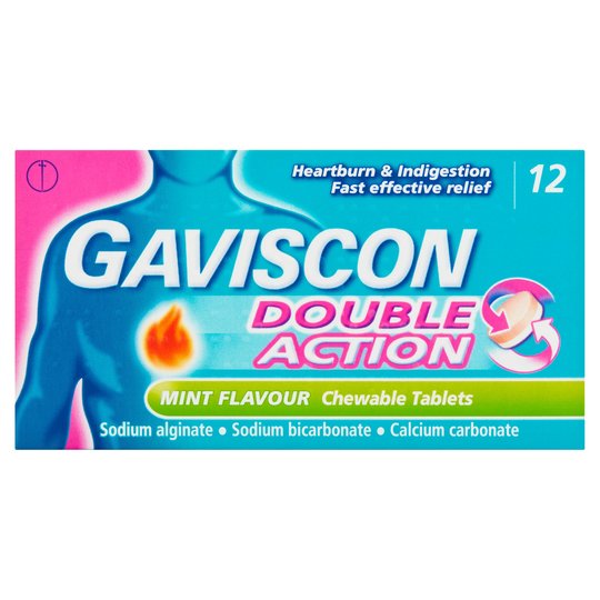 GAVISCON DOUBLE ACTION TABS 12's