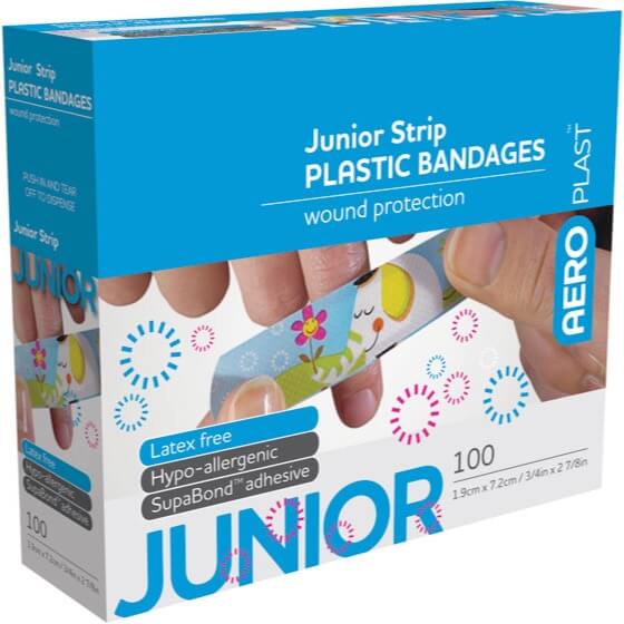 AeroPlast Plastic Bandages – Junior Strip 100pk