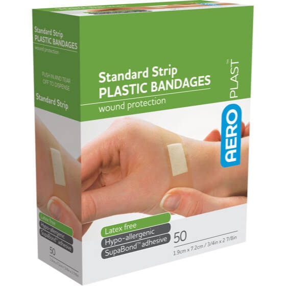 Aeroplast Plastic Bandages 7.2cm x 1.9cm (3/4 x 2 7/8) 50's