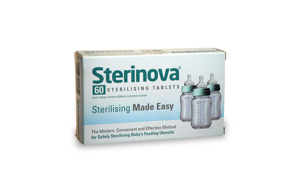 STERINOVA Sterilizing Tablets 500mg Troclosene Sodium 30s