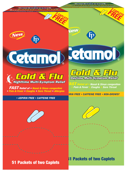 FP Cetamol Cold & Flu Daytime Multi-Symptom Caplets 20s