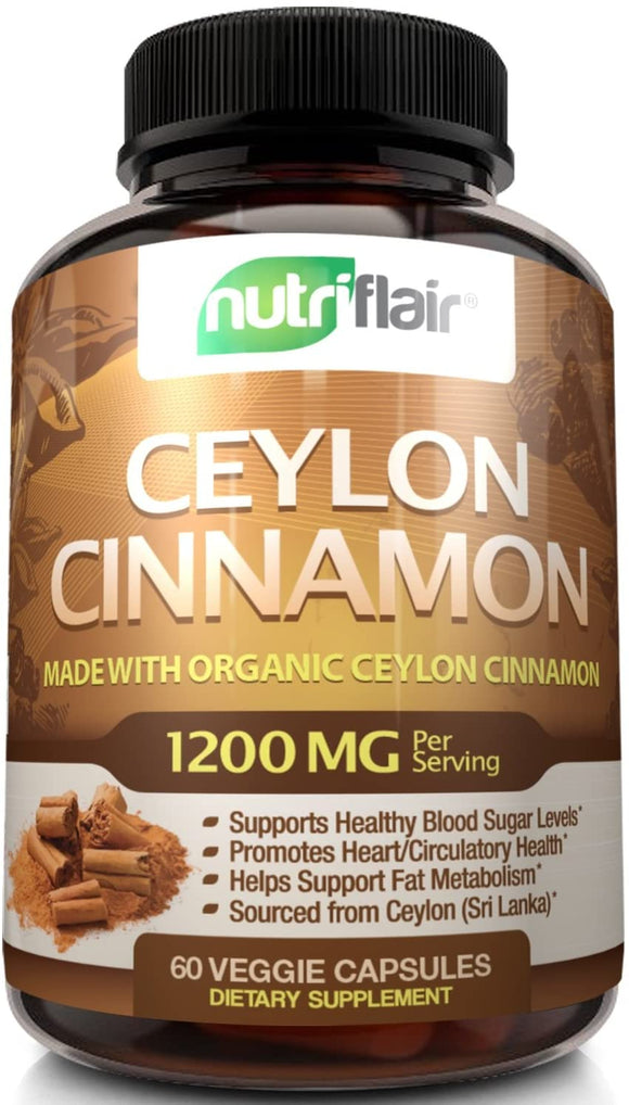 Nutriflair Ceylon Cinnamon 1200 mg 60's