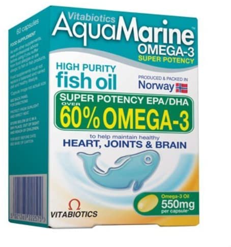 Aquamarine Omega 3 Super Potency Capsules 60's (Vitabiotics)