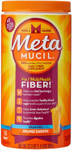Metamucil Fiber, 4-in-1 Psyllium Fiber Supplement, Sugar-Free Powder 15oz