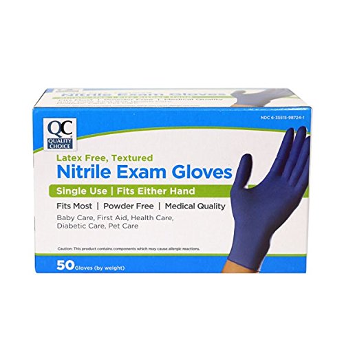 QC Nitrile Exam Gloves Latex free 50's