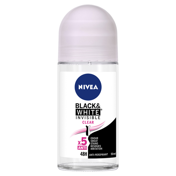 Nivea Deodorant Black & White Roll On Clear