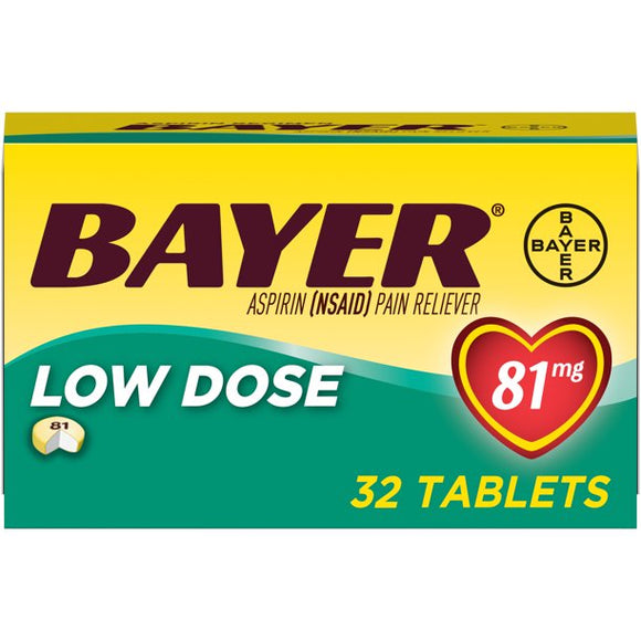 Bayer Aspirin Low Dose 81mg Tablets 32's
