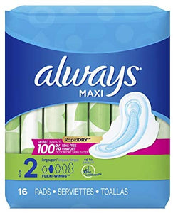 Always Long Maxi Pads with wings