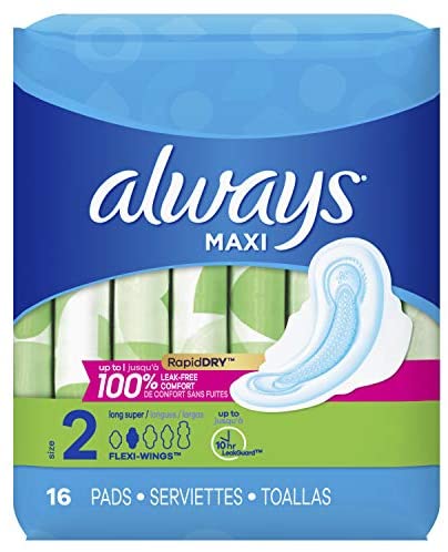 Always Long Maxi Pads with wings