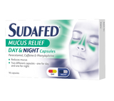 Sudafed Mucus Relief Day & Night Capsules 16's
