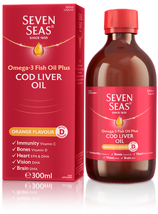 Seven Seas Orange Syrup & Cod Liver Oil 300ml