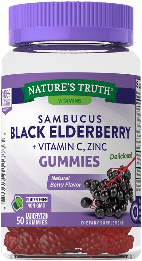 Nature's Truth Black Elderberry Gummies + Vitc+ Zinc 50's