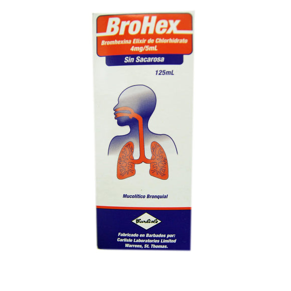 Brohex (Bromhexine) Elixir 125 ml.