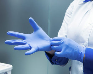 Sante Premium Disposable Gloves Nitrile P/F Blue 100's
