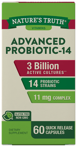 Nature's Truth Advance Probiotic-14 Acidophilus 3bil 60 Caps