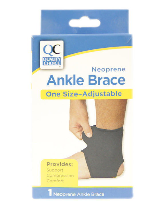 Qc Neoprene Ankle Brace One Size Adjustable