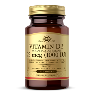 Vitamin D3 25mcg 1000 IU 90's (Solgar)