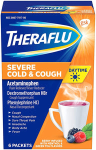 Theraflu Severe Cold & Cough Daytime Berry Flavor Sachets 6's