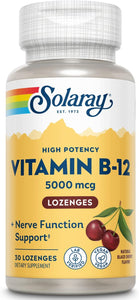 Solaray Vitamin B-12 5000mcg Lozenges 30's