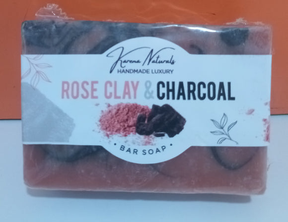 Karena Naturals Bar Soap Rose Clay & Charcoal